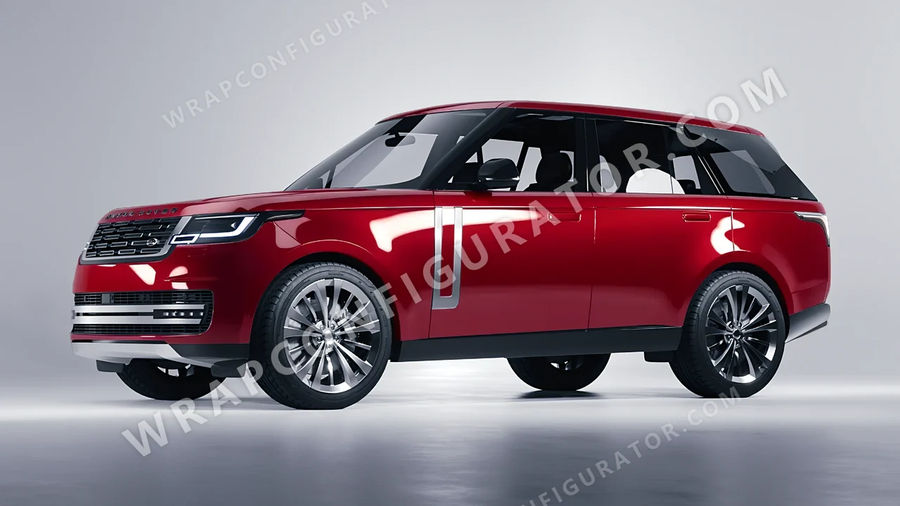 Red Land Rover Range Rover 2024 wrapped in 3M Gloss Cinder Spark Red GP253