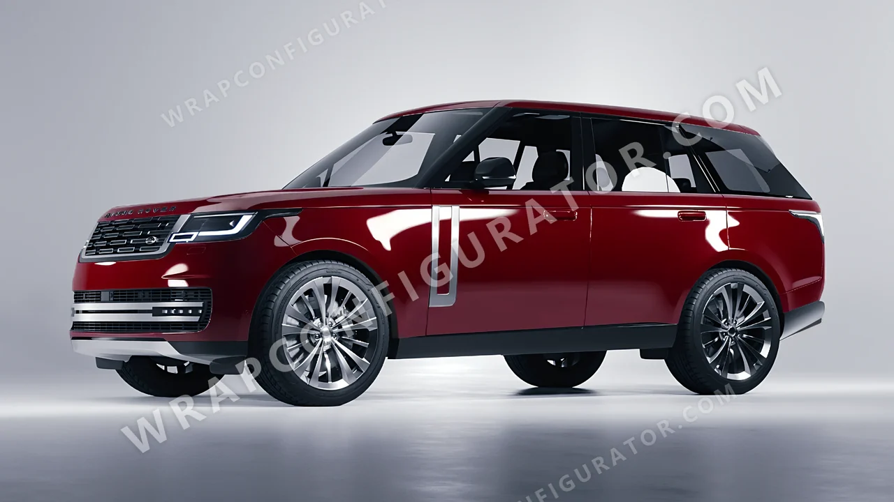 Red Land Rover Range Rover 2024 wrapped in 3M Gloss Dark Red G83