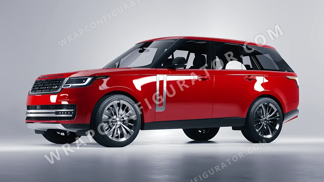 Red Land Rover Range Rover 2024 wrapped in 3M Gloss Hot Rod Red G13