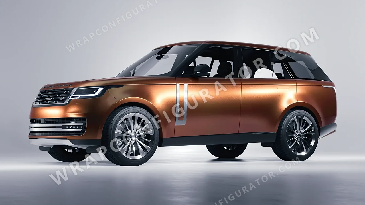 Red Land Rover Range Rover 2024 wrapped in 3M Satin Flip Volcanic Flare SP236