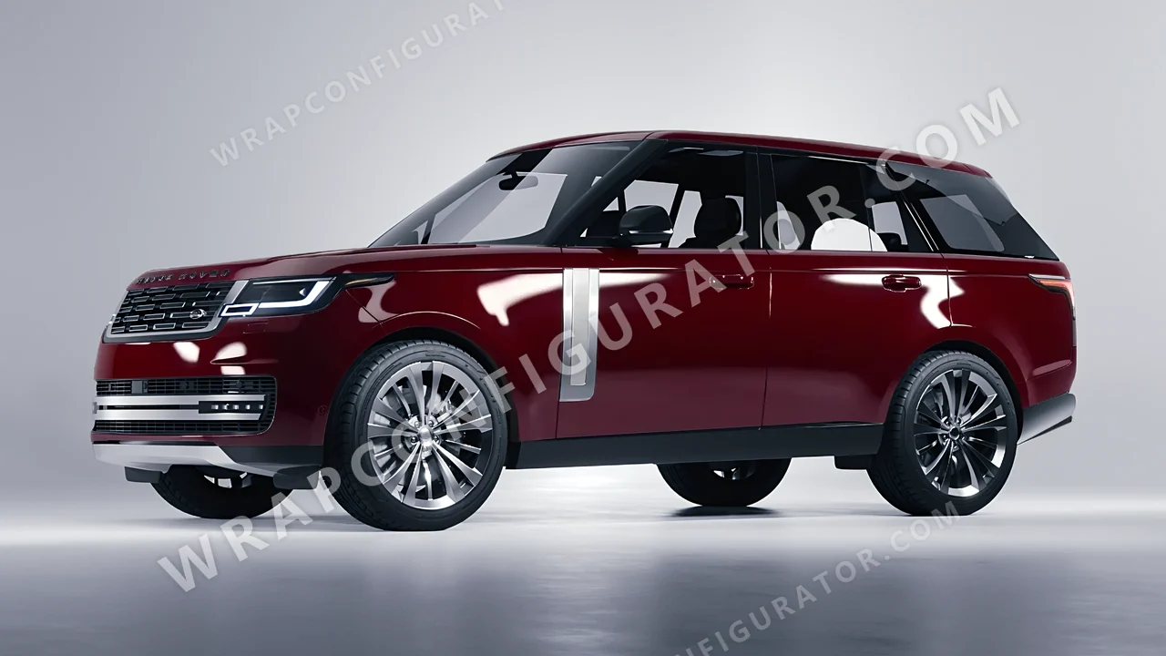 Red Land Rover Range Rover 2024 wrapped in Avery Dennison Burgundy SW900-475-O
