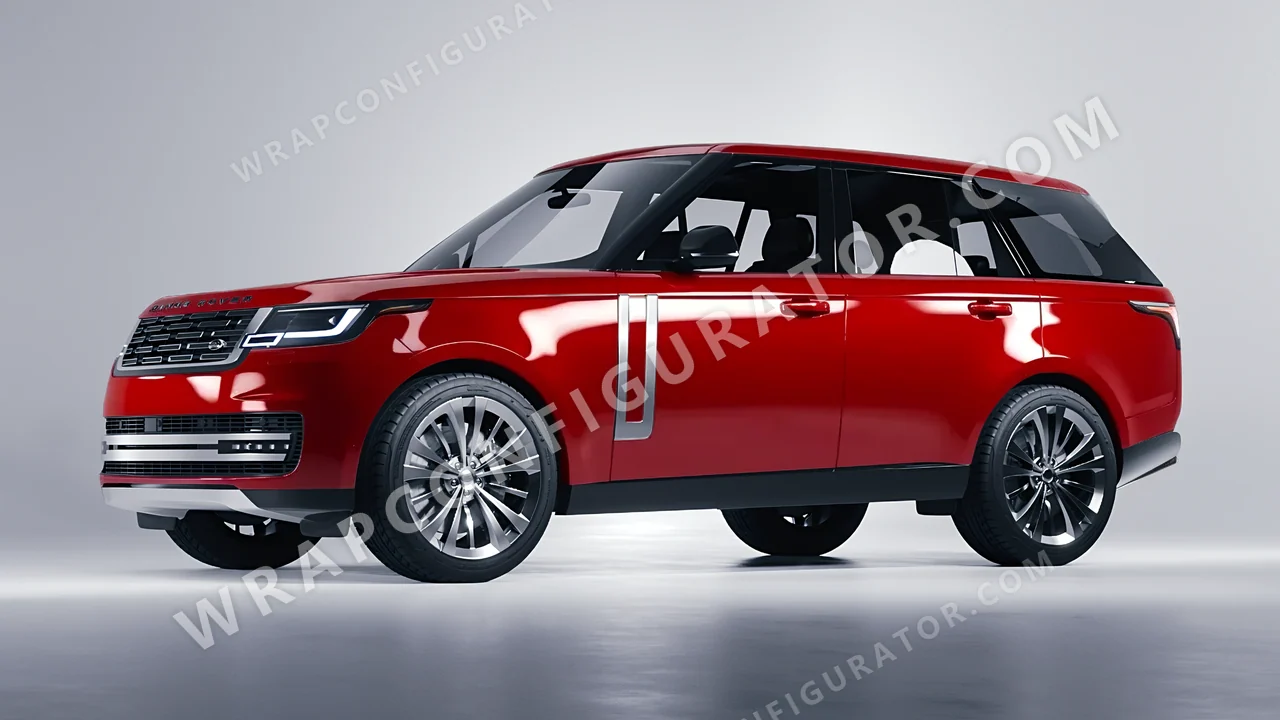 Red Land Rover Range Rover 2024 wrapped in Avery Dennison Cardinal Red SW900-433-O