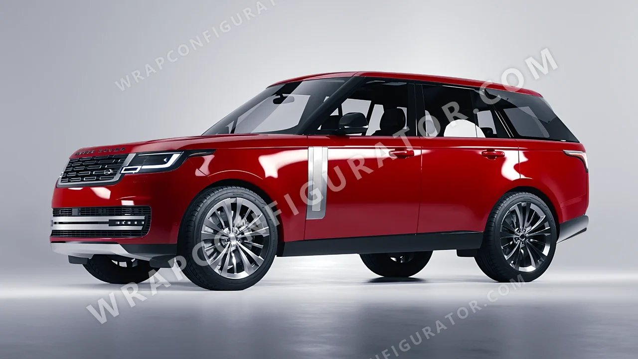 Red Land Rover Range Rover 2024 wrapped in Avery Dennison Carmine Red SW900-436-O