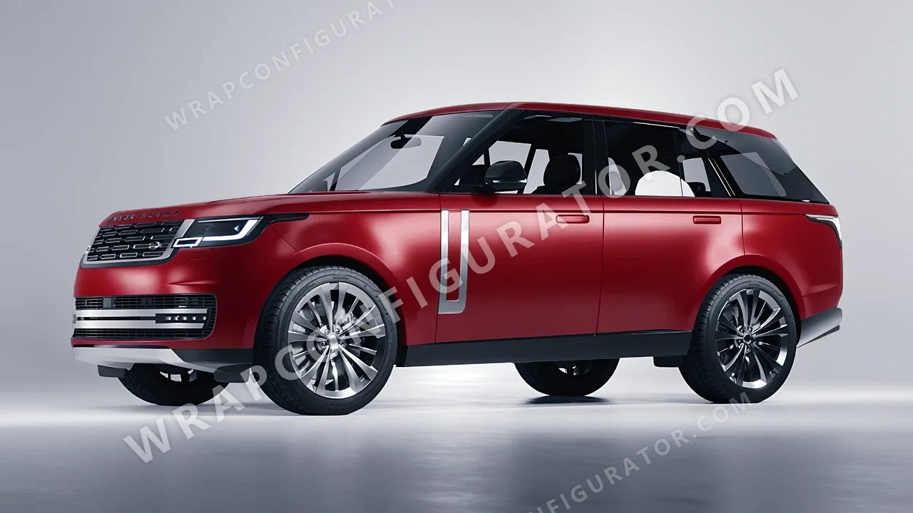 Red Land Rover Range Rover 2024 wrapped in Avery Dennison Carmine Red SW900-438-O