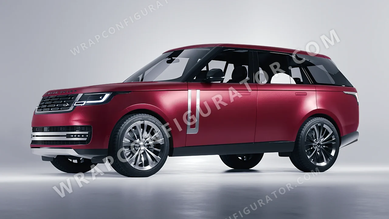 Red Land Rover Range Rover 2024 wrapped in Avery Dennison Cherry SW900-444-M