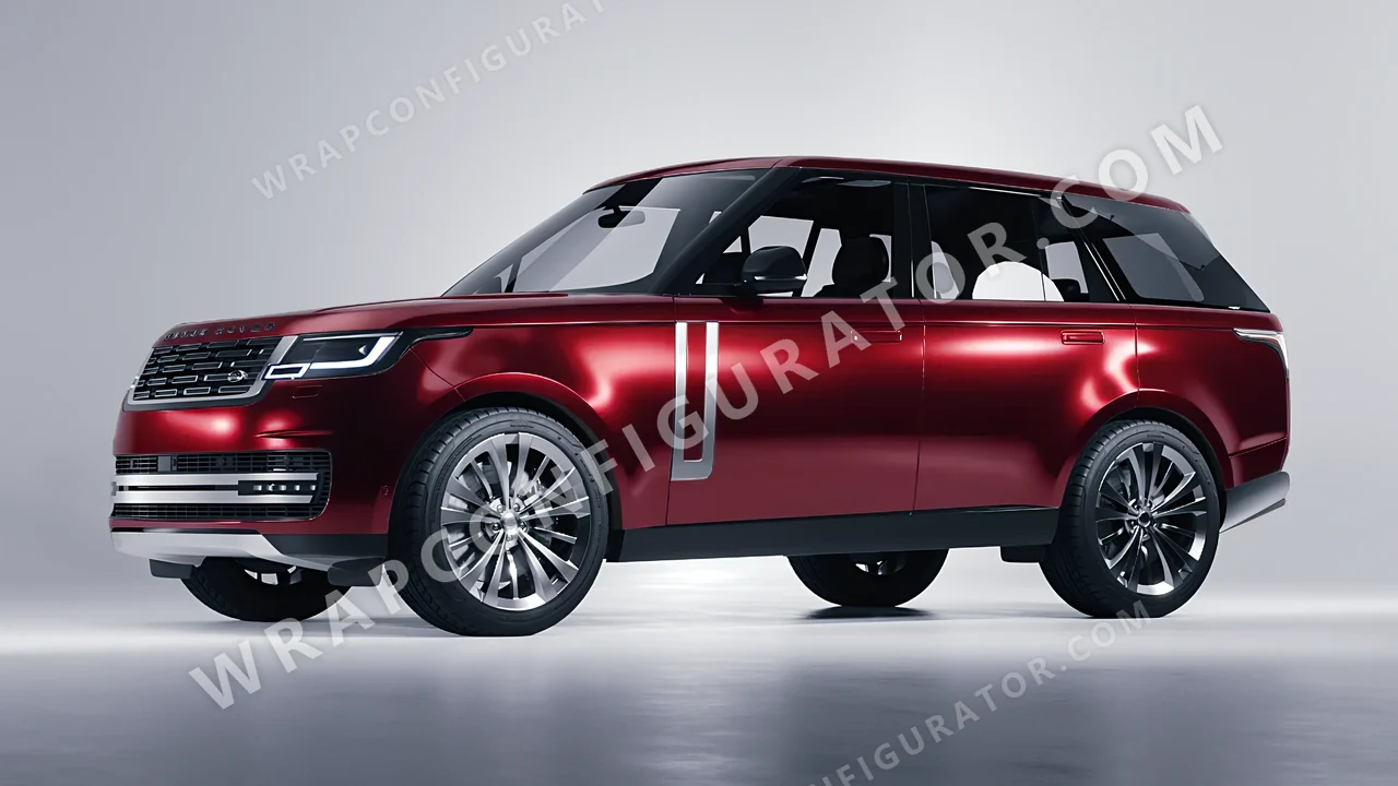 Red Land Rover Range Rover 2024 wrapped in Avery Dennison Gloss Passion Red SW900-448-S