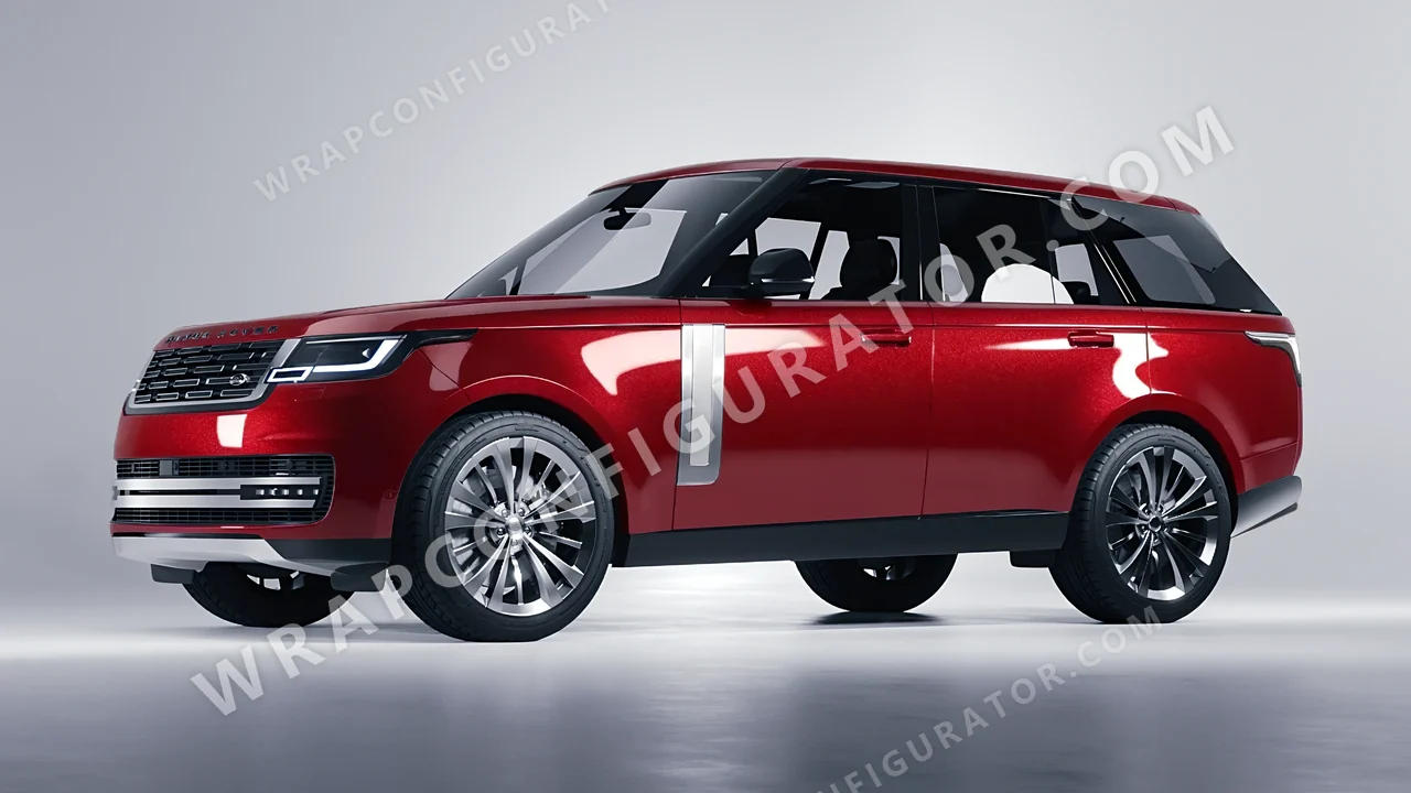 Red Land Rover Range Rover 2024 wrapped in Avery Dennison Pure Red SW900-401-M