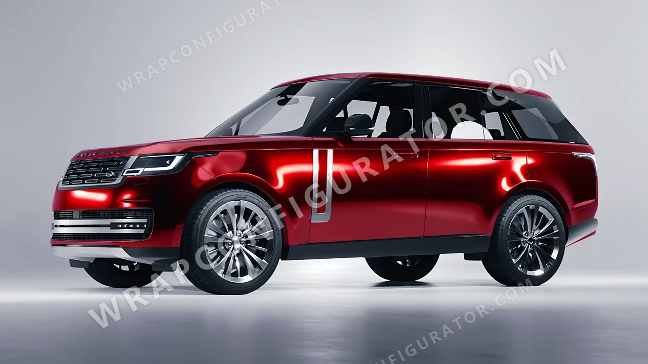 Red Land Rover Range Rover 2024 wrapped in Avery Dennison Red SF100-474-S