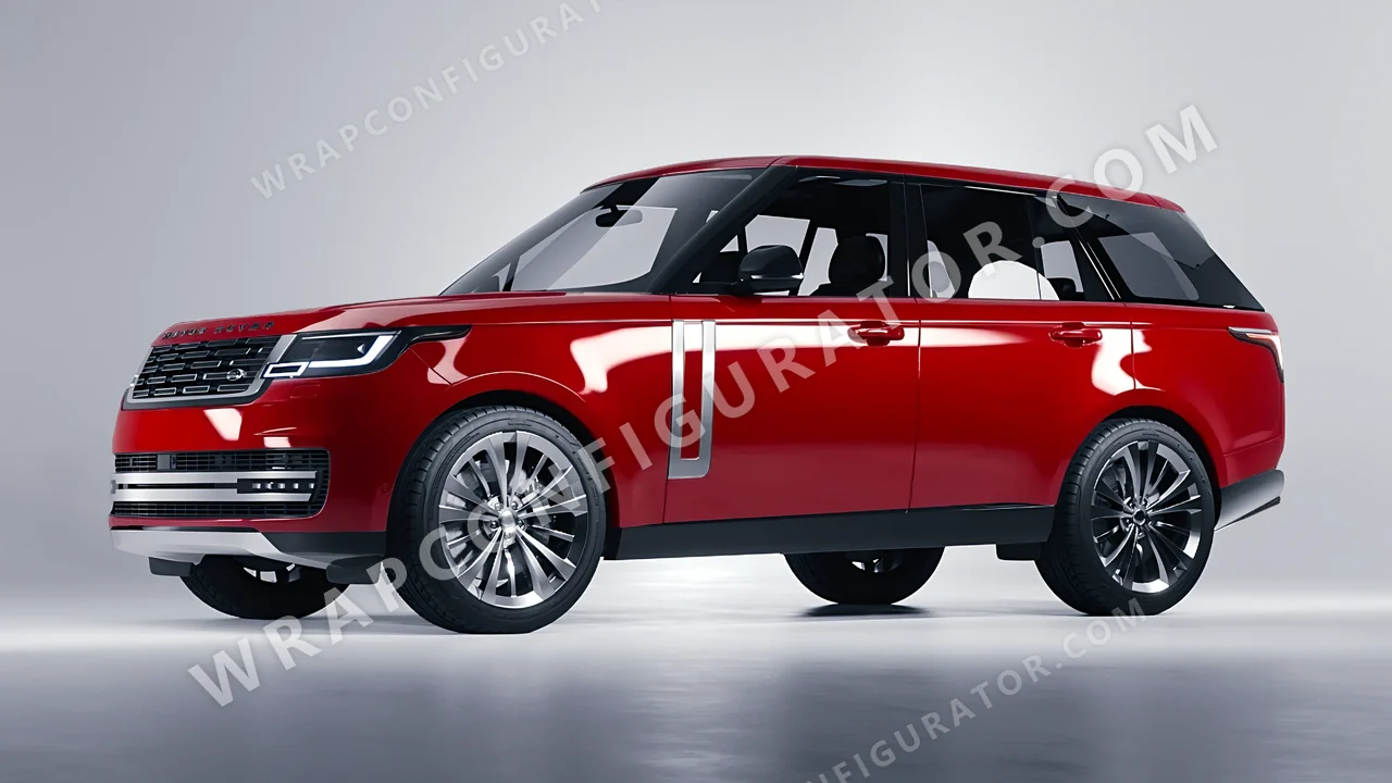 Red Land Rover Range Rover 2024 wrapped in Avery Dennison Red SW900-415-O