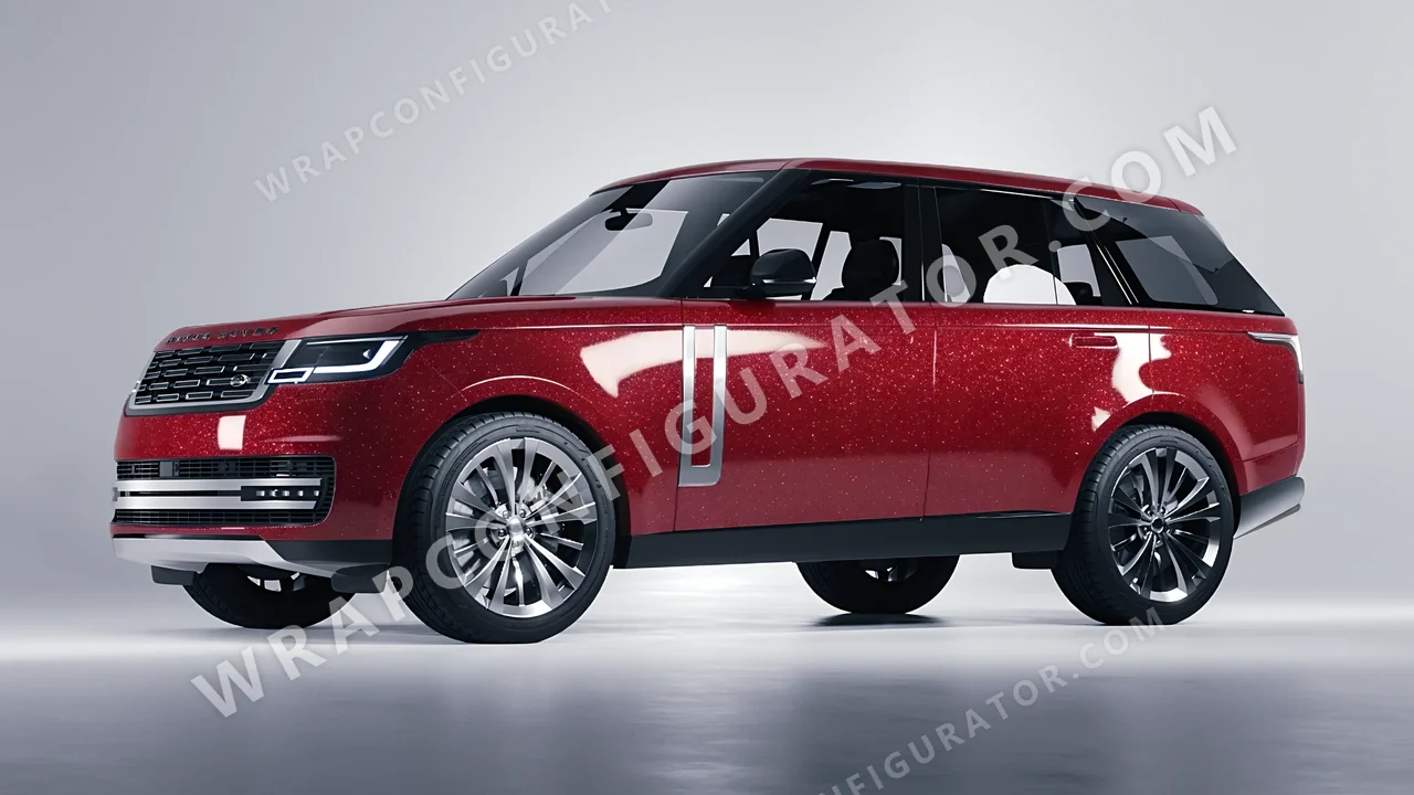 Red Land Rover Range Rover 2024 wrapped in Avery Dennison Red SW900-426-D