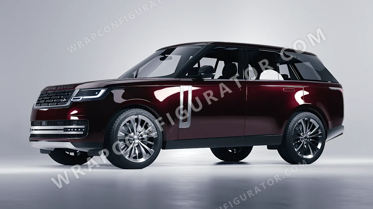 Red Land Rover Range Rover 2024 wrapped in Inozetek Dynamic PPF Black Cherry DPPF915