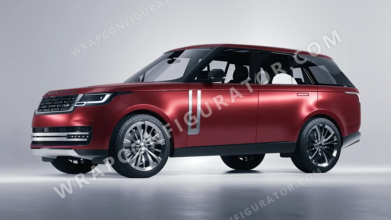 Red Land Rover Range Rover 2024 wrapped in Inozetek Dynamic PPF Blood Red DPPF806