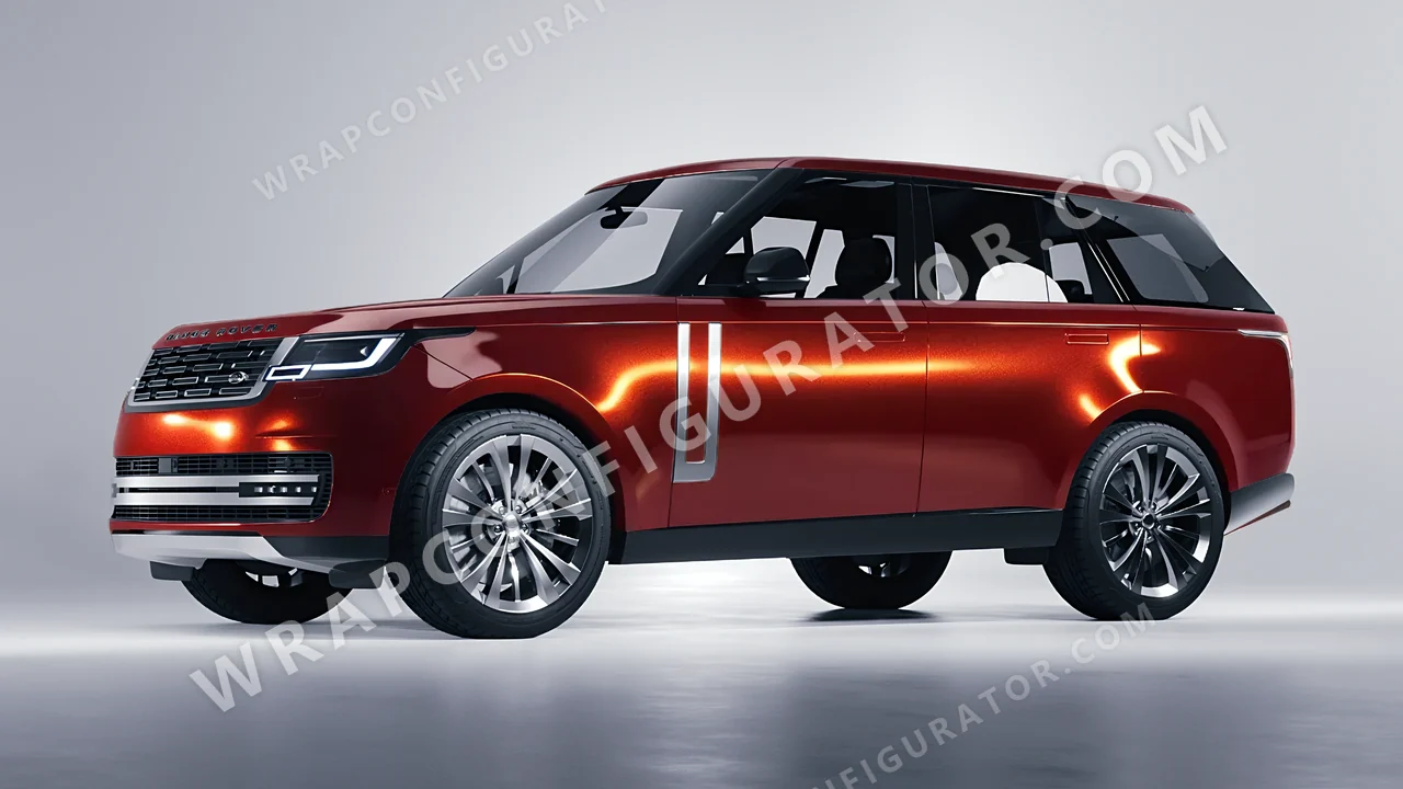 Red Land Rover Range Rover 2024 wrapped in Inozetek Dynamic PPF Dragons Blood Red DPPF711