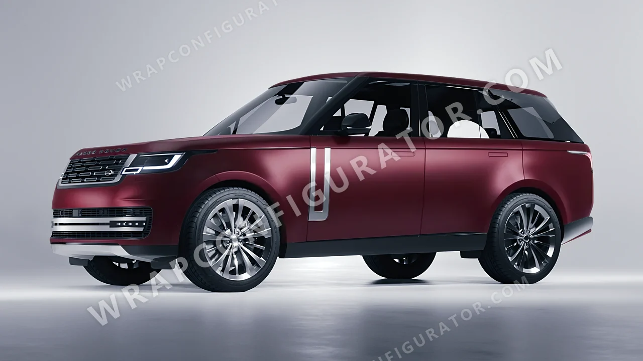 Red Land Rover Range Rover 2024 wrapped in KPMF Frozen Ruby Matt K75573