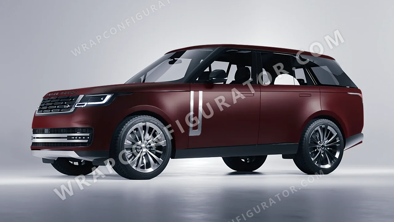 Red Land Rover Range Rover 2024 wrapped in KPMF Matt Widowed Red K75508
