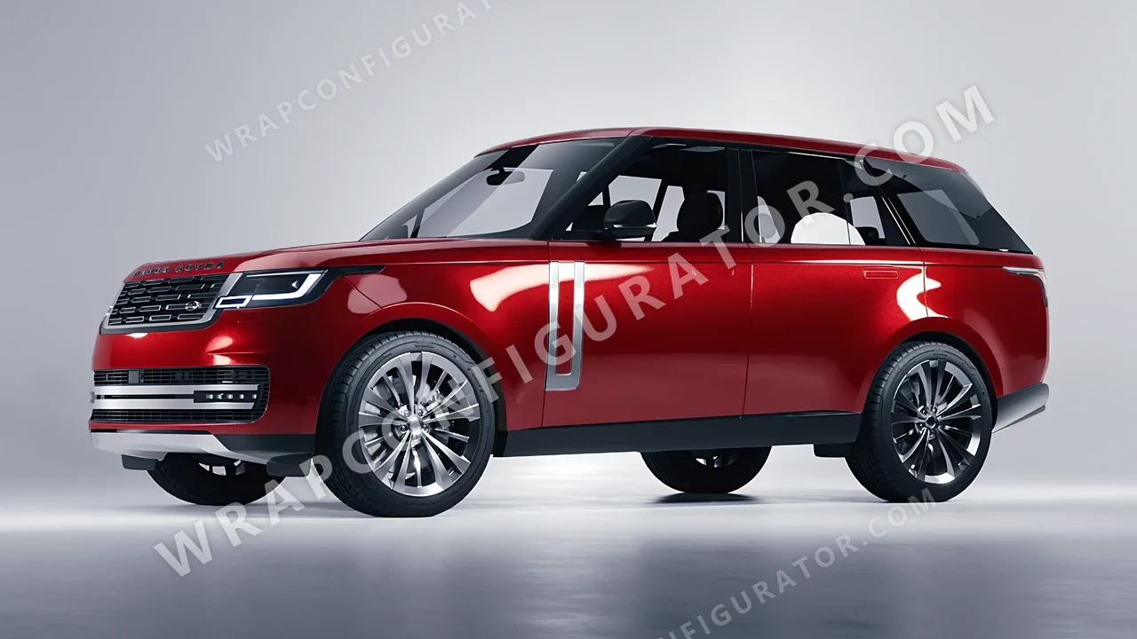 Red Land Rover Range Rover 2024 wrapped in KPMF Vengeance Red K75403
