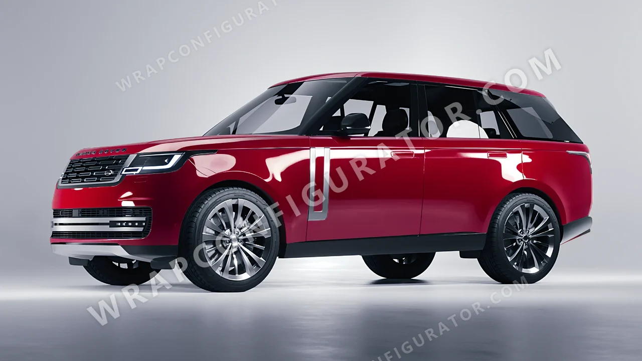 Red Land Rover Range Rover 2024 wrapped in ORACAL Cardinal Red 970RA-028G