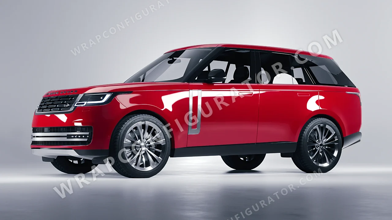 Red Land Rover Range Rover 2024 wrapped in ORACAL Cargo Red 970RA-882G