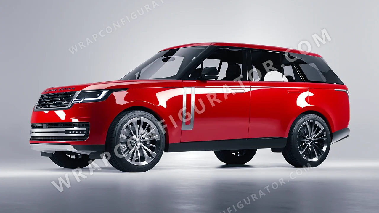 Red Land Rover Range Rover 2024 wrapped in ORACAL Geranium Red 970RA-305G