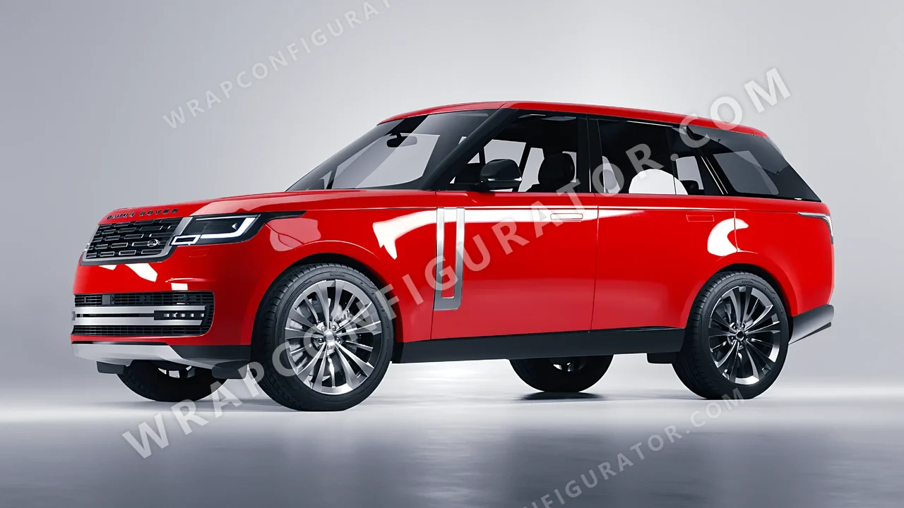 Red Land Rover Range Rover 2024 wrapped in ORACAL Light Red 970RA-032G