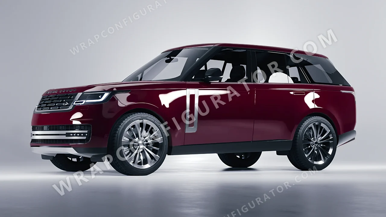 Red Land Rover Range Rover 2024 wrapped in ORACAL Purple Red 970RA-026G