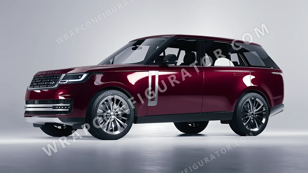 Red Land Rover Range Rover 2024 wrapped in ORACAL Red Brown 970RA-369G
