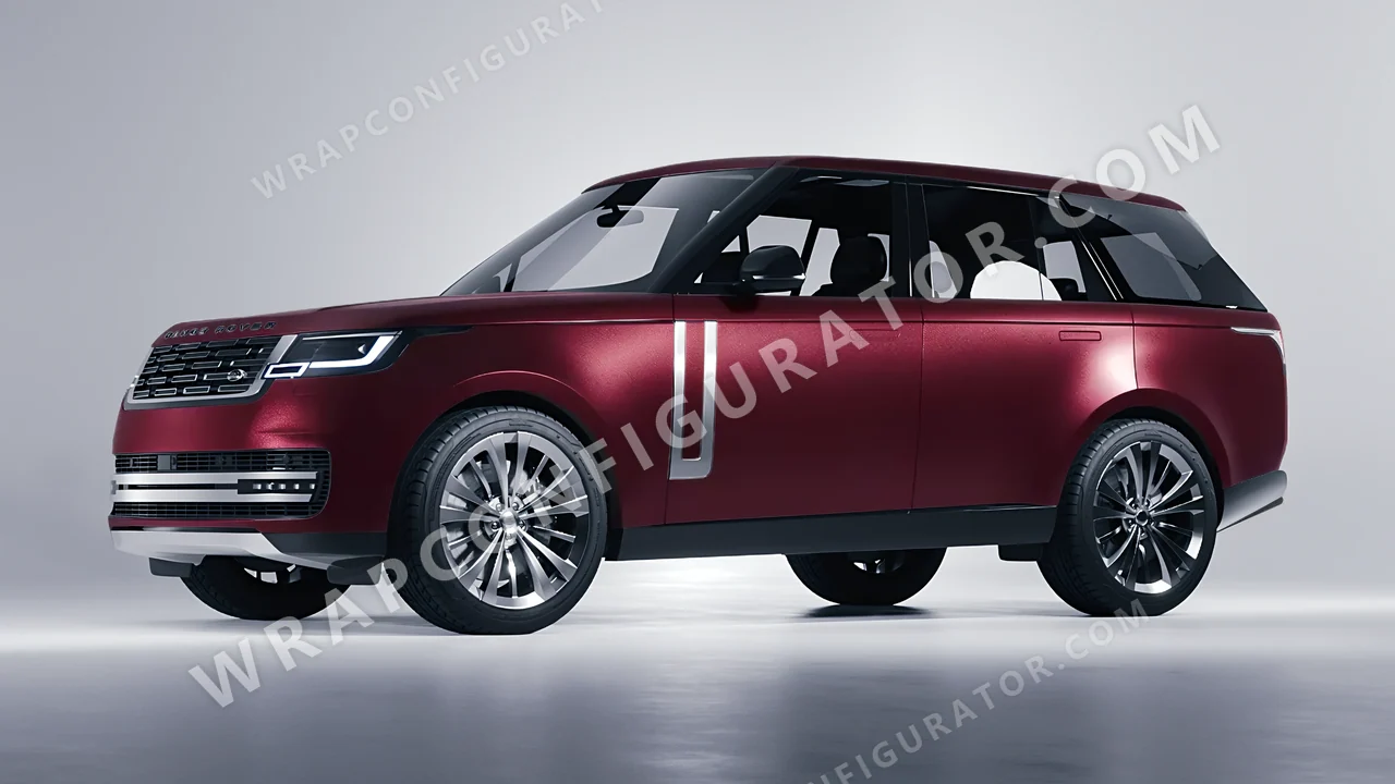 Red Land Rover Range Rover 2024 wrapped in ORACAL Red Brown 970RA-369M