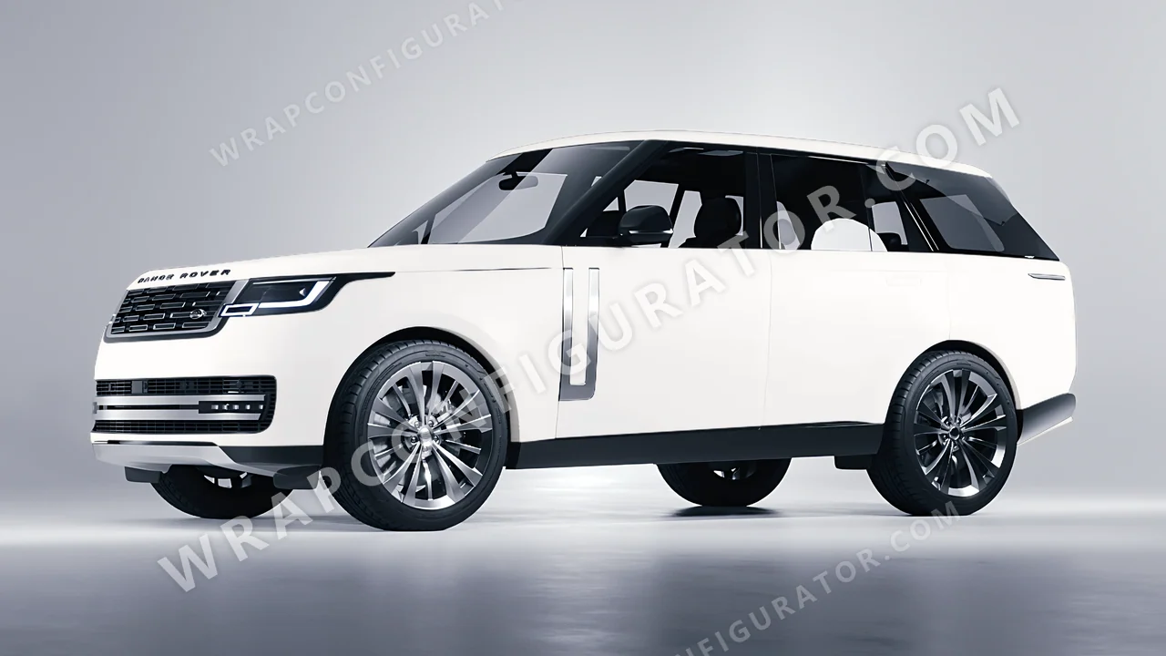 White Land Rover Range Rover 2024 wrapped in 3M Matte White M10