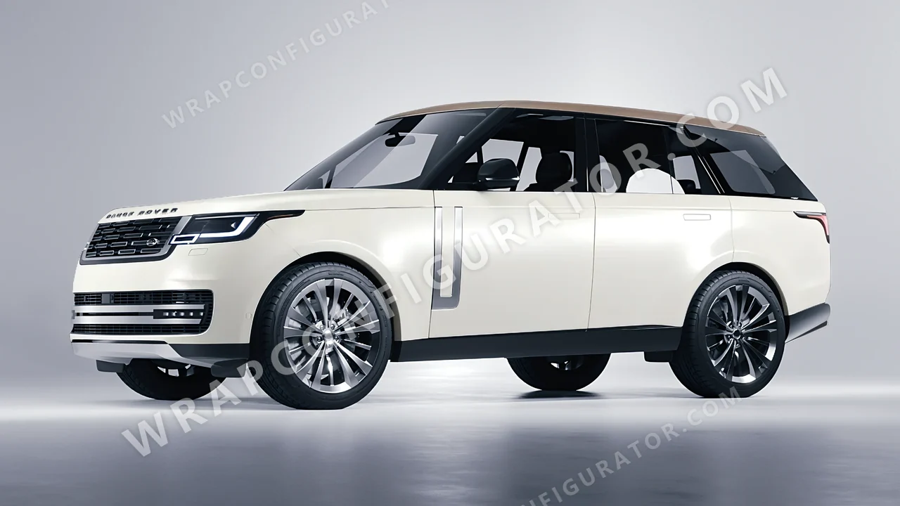 White Land Rover Range Rover 2024 wrapped in 3M Satin Pearl White SP10
