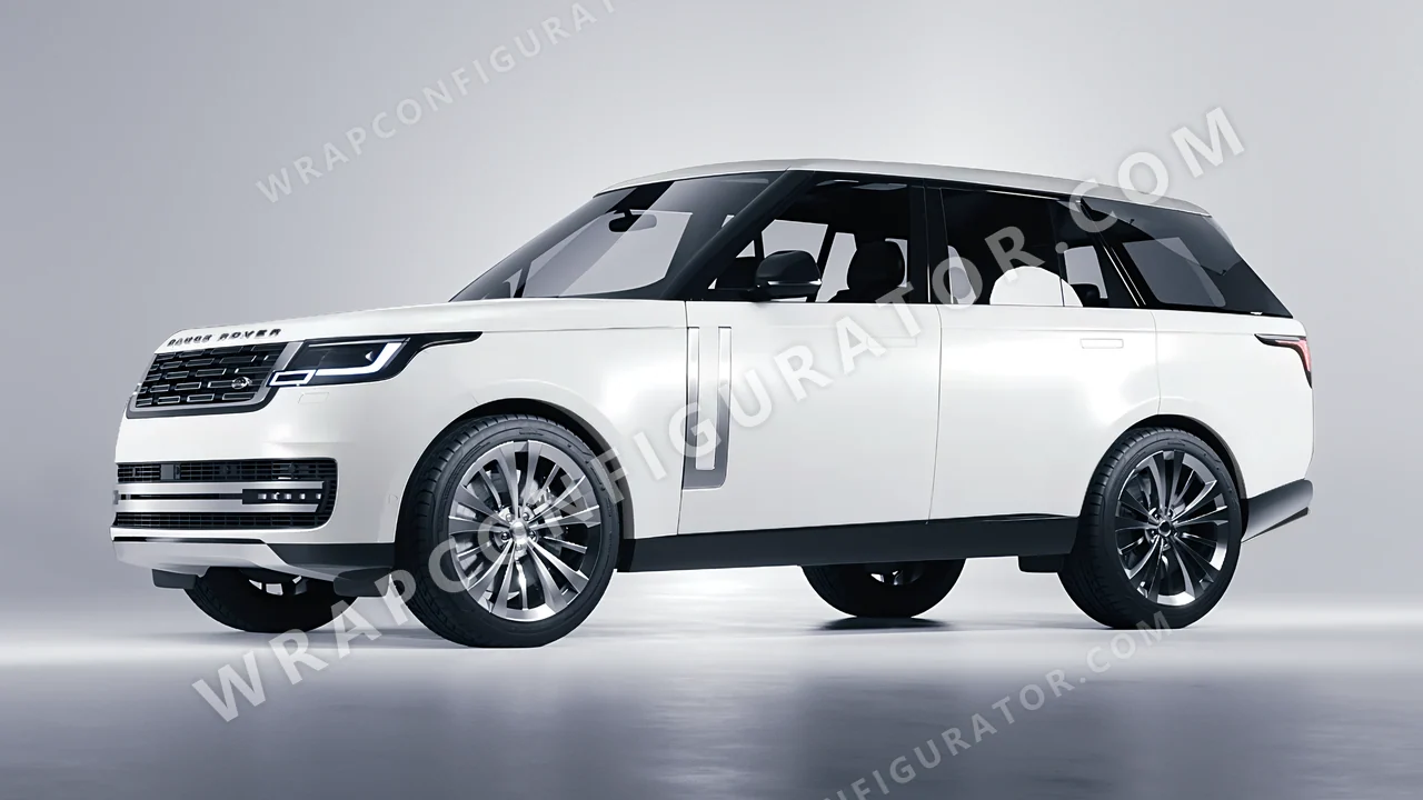 White Land Rover Range Rover 2024 wrapped in 3M Satin White S10