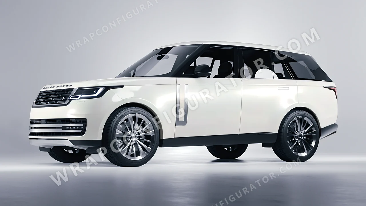 White Land Rover Range Rover 2024 wrapped in Avery Dennison Gloss Pearl White Snow SW900-110-S
