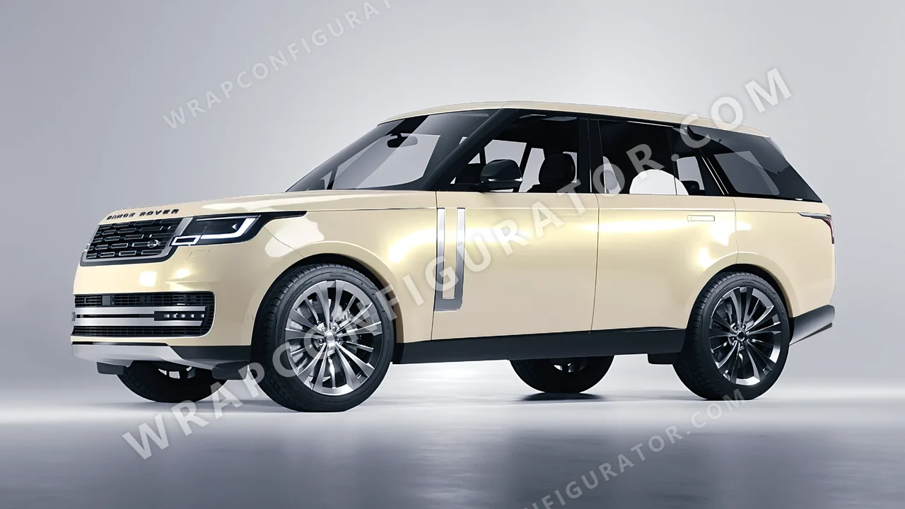 White Land Rover Range Rover 2024 wrapped in Colourshield PPF by HyperPro Gold White GAF48-P