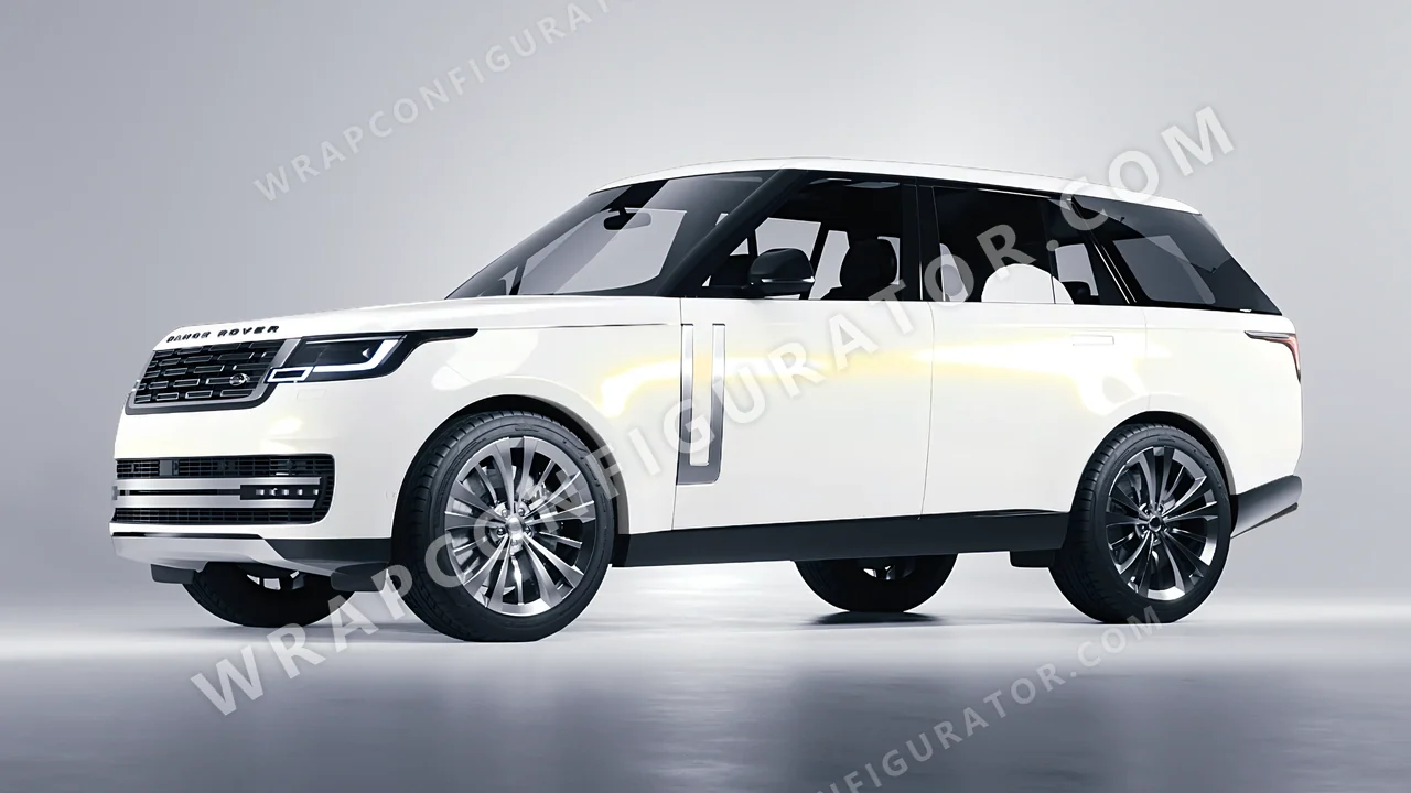 White Land Rover Range Rover 2024 wrapped in Colourshield PPF by HyperPro White/Gold CWF07-P
