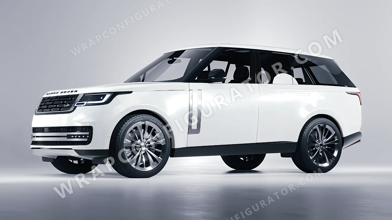White Land Rover Range Rover 2024 wrapped in Inozetek Dynamic PPF Moon White DPPF903