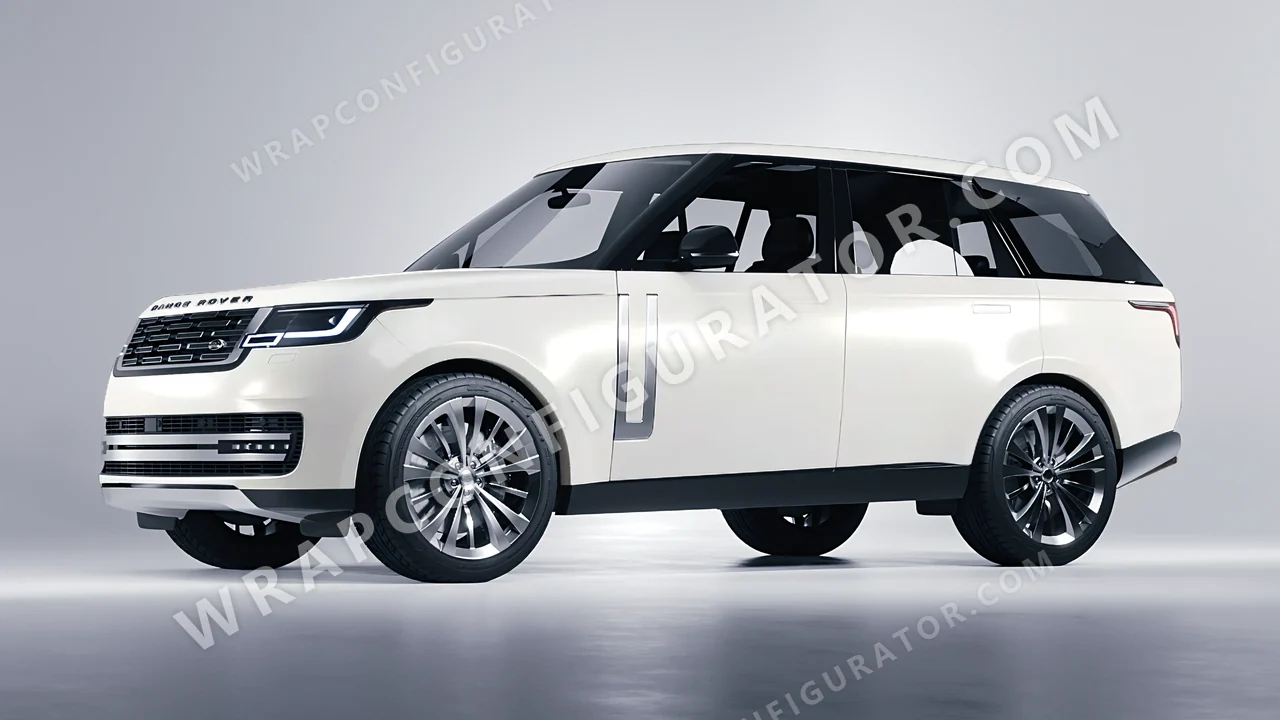White Land Rover Range Rover 2024 wrapped in Inozetek Dynamic PPF White DPPF807