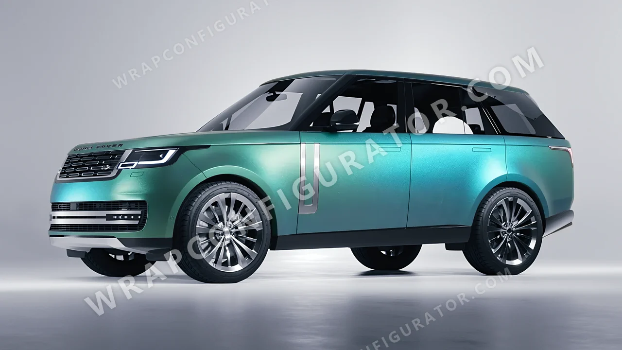 White Land Rover Range Rover 2024 wrapped in KPMF Arctic Borealis K75509