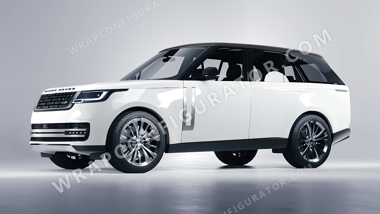 White Land Rover Range Rover 2024 wrapped in KPMF Chalk White K75411