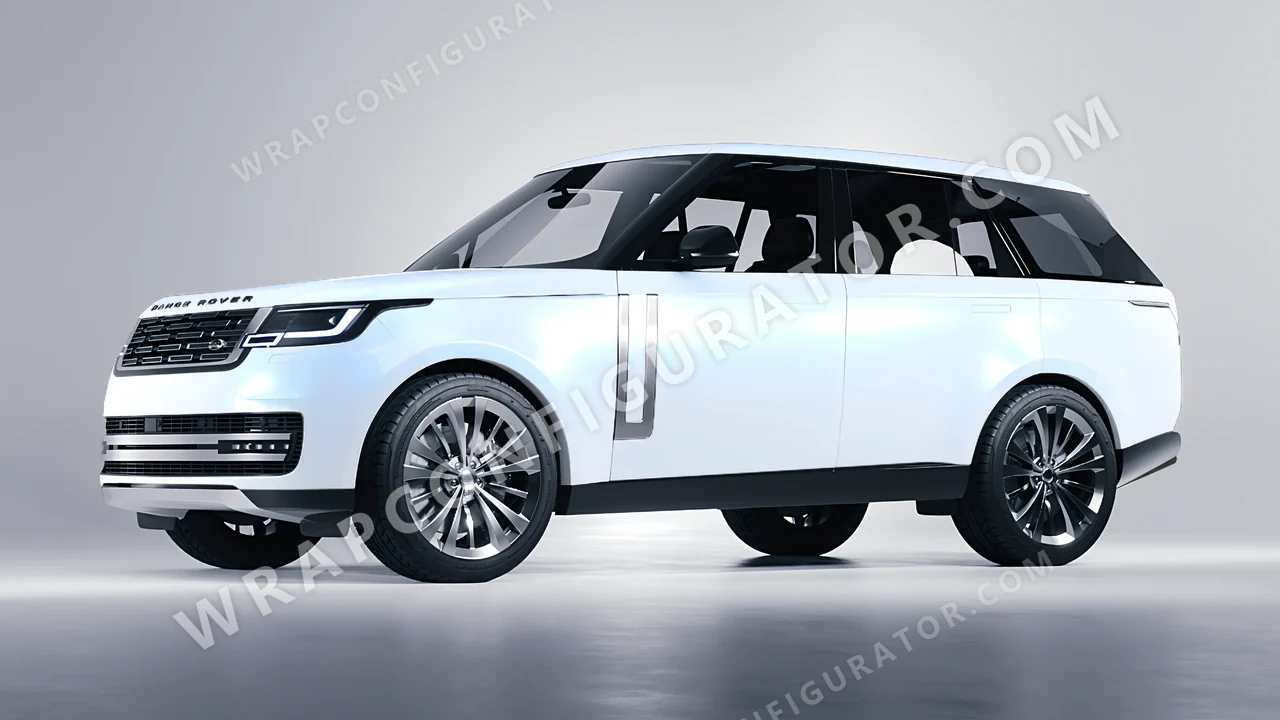 White Land Rover Range Rover 2024 wrapped in KPMF Matt Blue White Pearlescent K75584