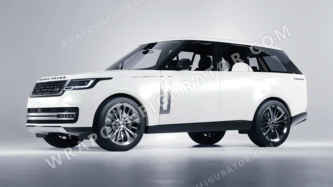 White Land Rover Range Rover 2024 wrapped in KPMF Matt Crystalline White K75540