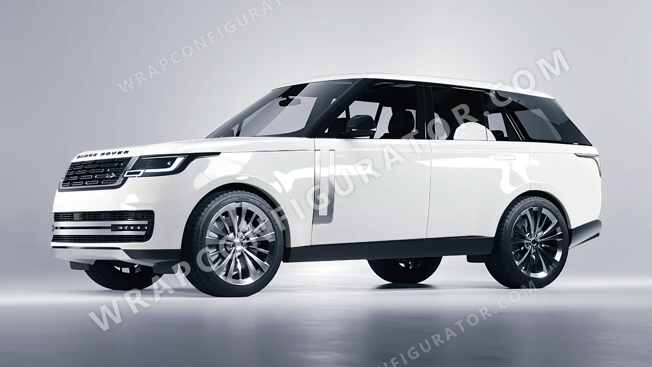 White Land Rover Range Rover 2024 wrapped in KPMF Perfect White K75444