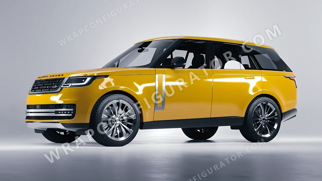 Yellow Land Rover Range Rover 2024 wrapped in 3M Gloss Sunflower G25