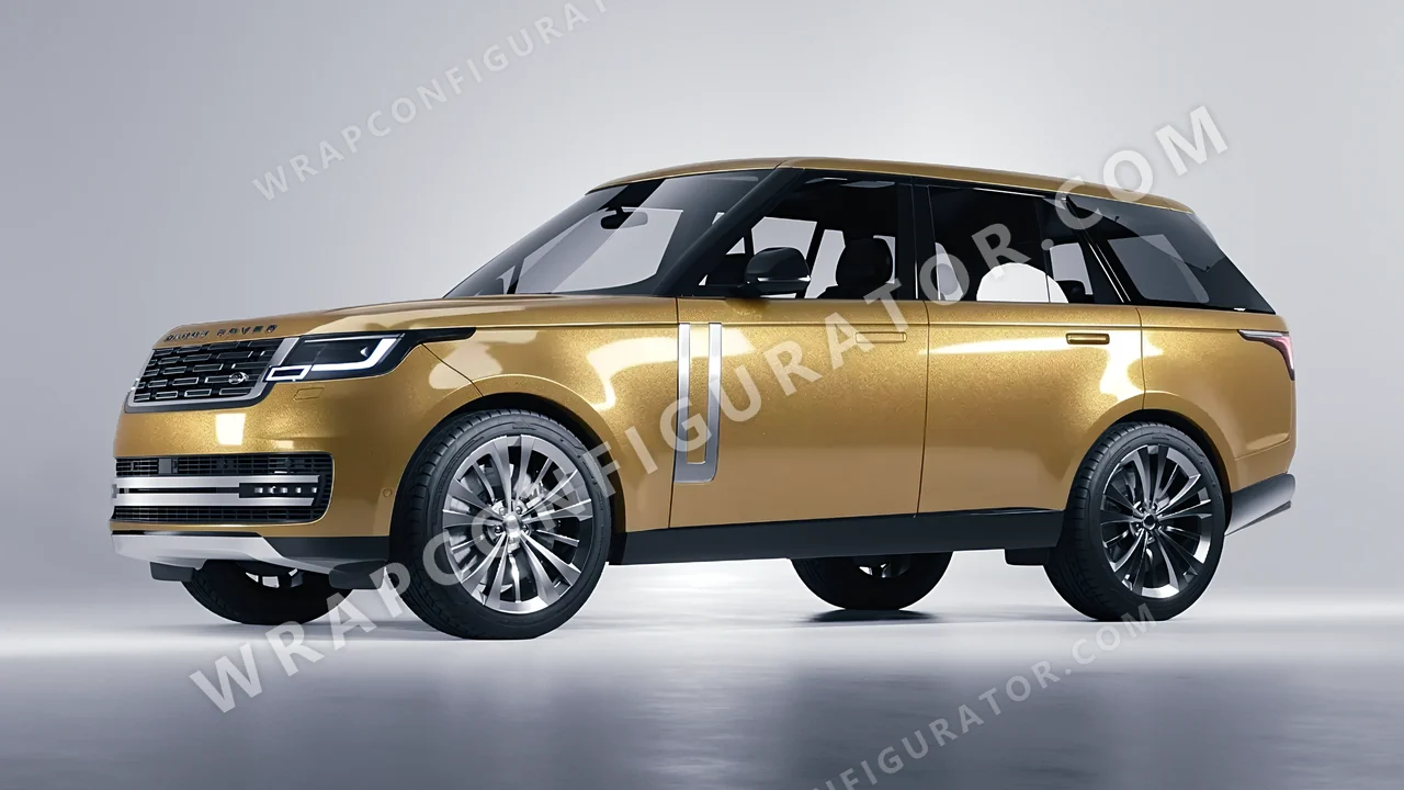 Yellow Land Rover Range Rover 2024 wrapped in Avery Dennison Gold SW900-215-M