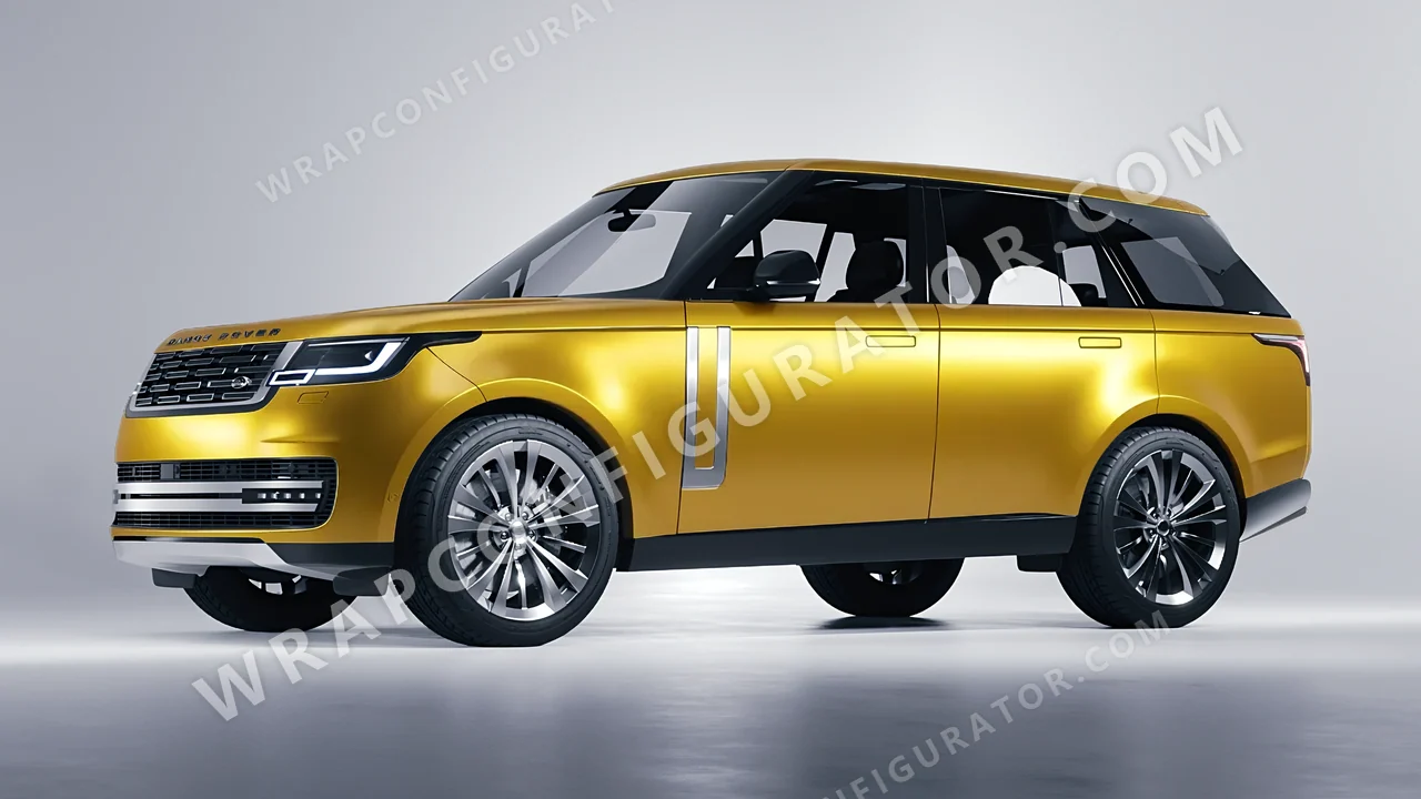 Yellow Land Rover Range Rover 2024 wrapped in Avery Dennison Satin Energetic Yellow SW900-261-S