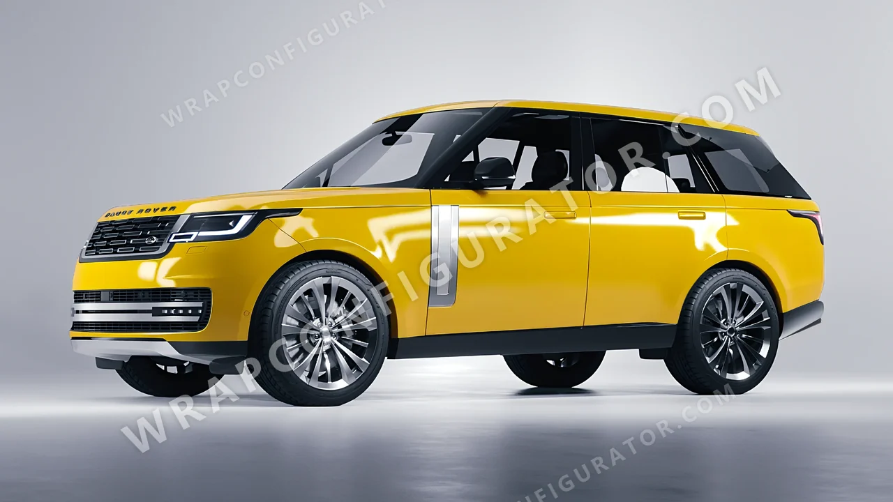 Yellow Land Rover Range Rover 2024 wrapped in Avery Dennison Yellow SW900-235-O
