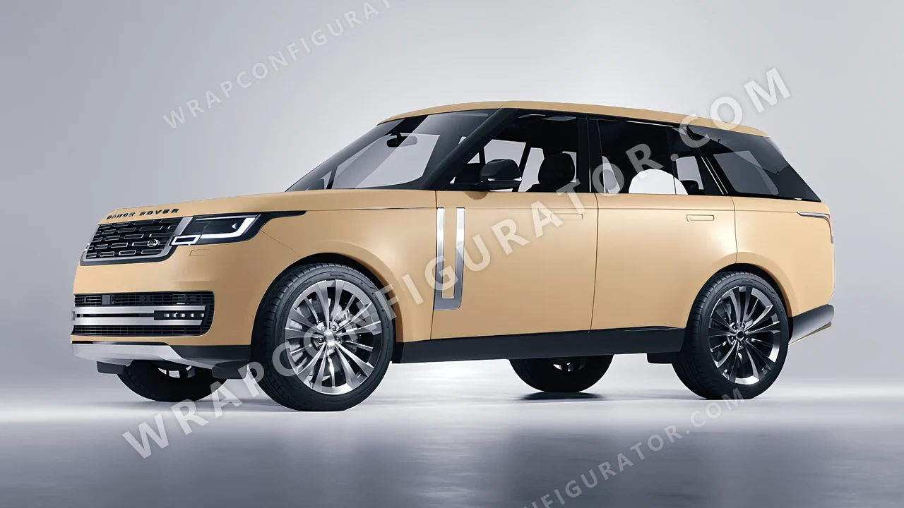 Yellow Land Rover Range Rover 2024 wrapped in Colourshield PPF by HyperPro AMG Desert Yellow SMF53-P