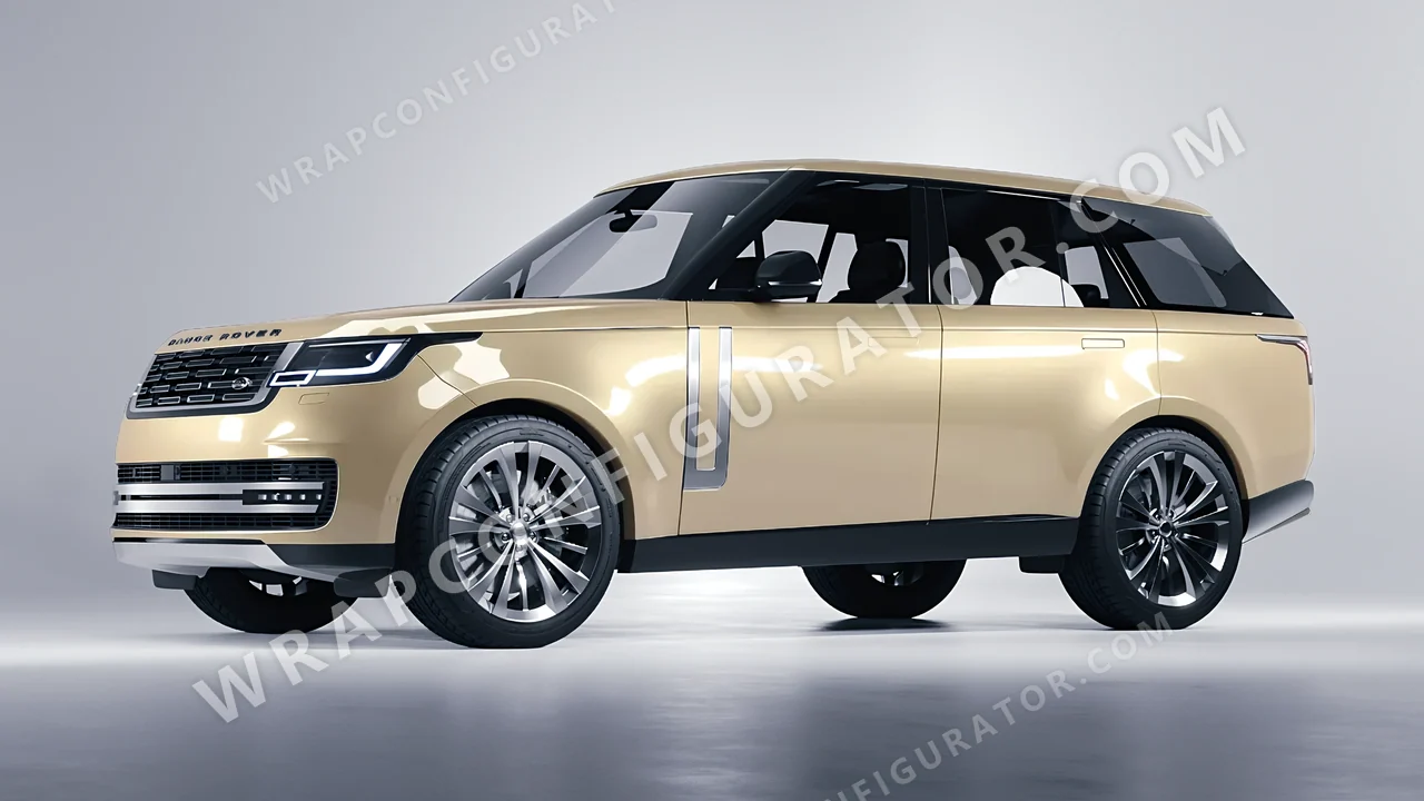 Yellow Land Rover Range Rover 2024 wrapped in Colourshield PPF by HyperPro Champagne Gold HGM52-P