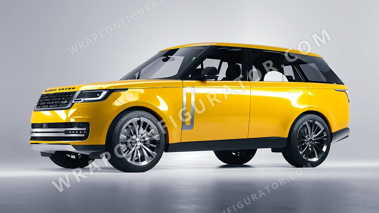Yellow Land Rover Range Rover 2024 wrapped in Colourshield PPF by HyperPro Dark Yellow HGF14-P