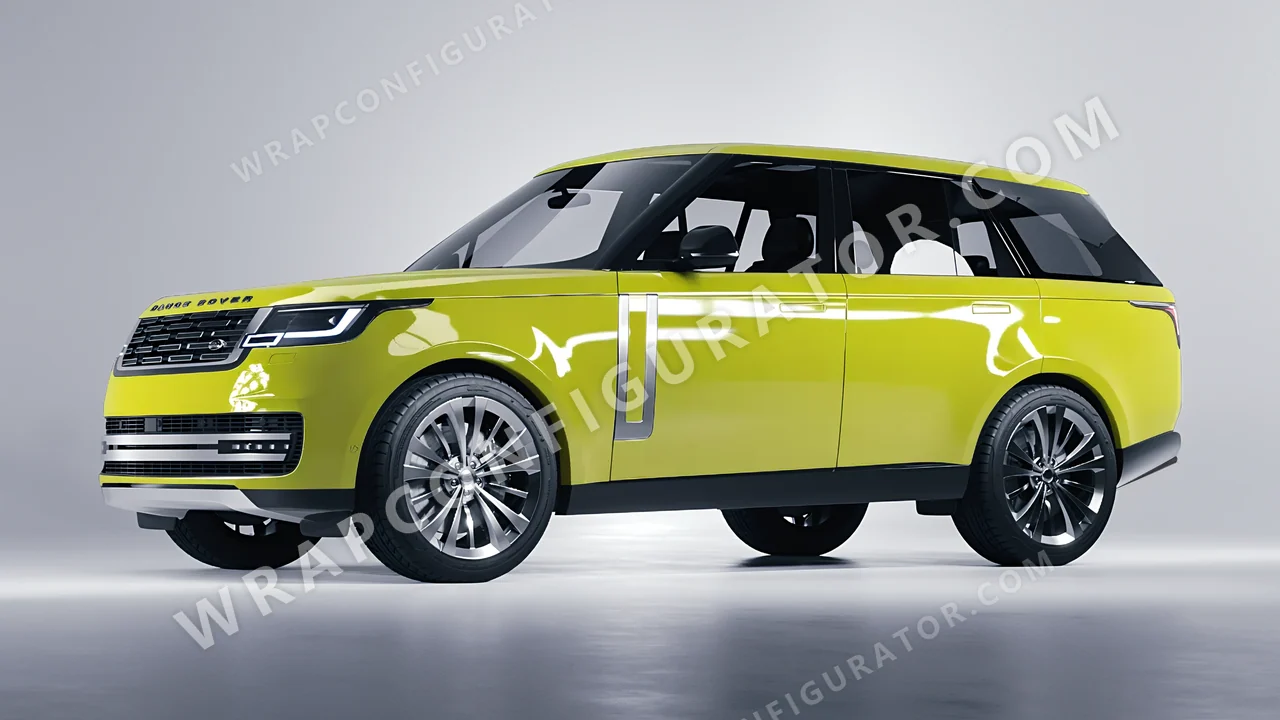 Yellow Land Rover Range Rover 2024 wrapped in Colourshield PPF by HyperPro Fluorescein Yellow HGF67-P