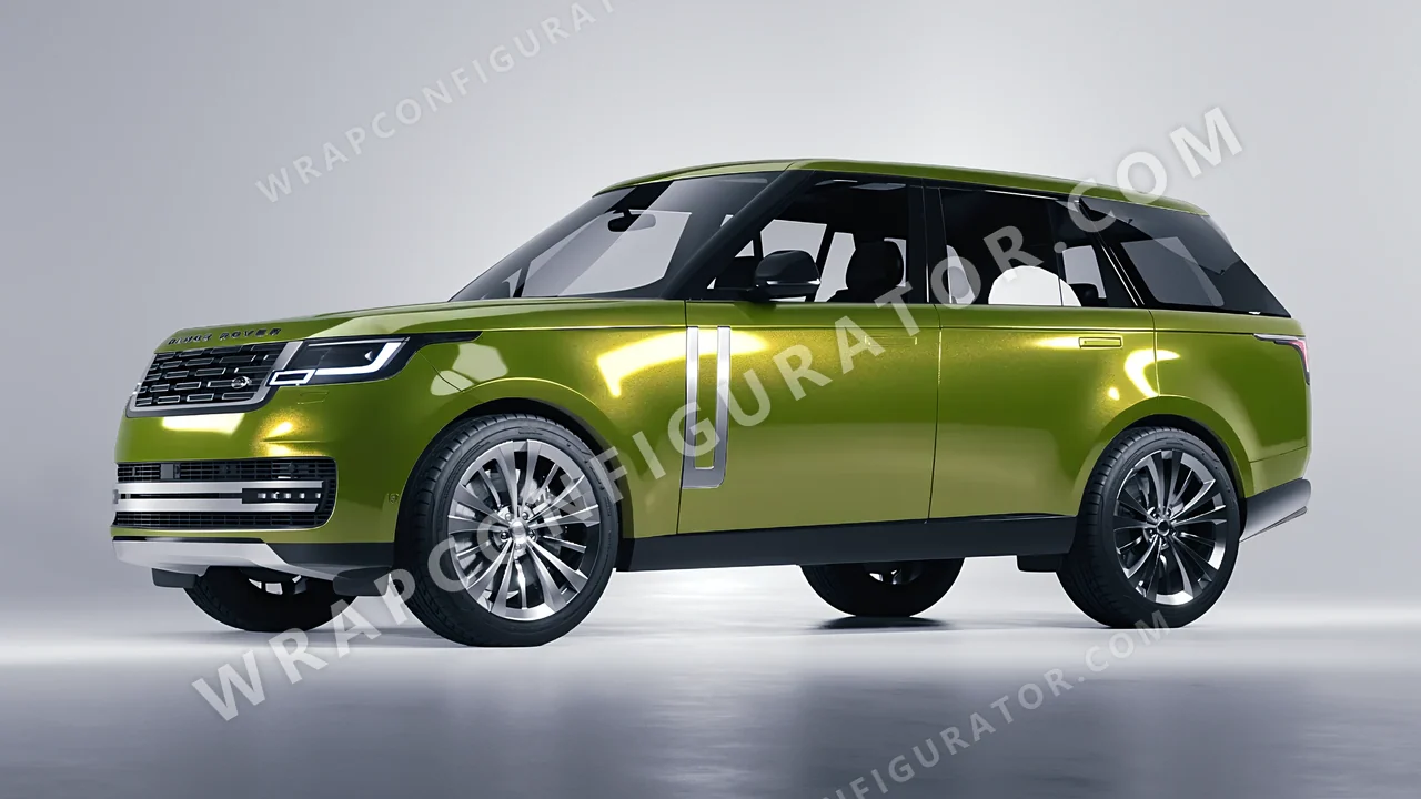 Yellow Land Rover Range Rover 2024 wrapped in KPMF Solar Flash K75409