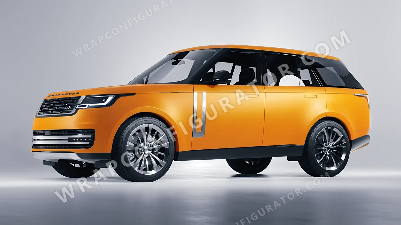 Yellow Land Rover Range Rover 2024 wrapped in ORACAL Safron Yellow 970RA-223M